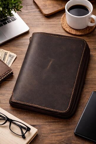 A5 Leather Journal Cover with Zipper Refillable Notebook Cover, Compatible with Moleskine, Leuchtturm1917 & Archer A5 Journals, Fits Medium A5 5.75 x 8.25 in & Large A5 5 x 8.25 in Diary in Saudi Arabia