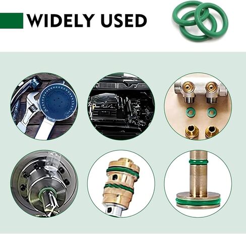 طقم حلقة دائرية مكون من 270 قطعة من WZP، طقم حلقة AC بختم مطاطي، مجموعة إصلاح متنوعة مكونة من 18 حلقة على شكل حرف O للسيارة مكيف الهواء والضاغط وسباكة الصنبور الاحترافية (أخضر) in Kuwait