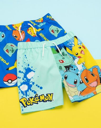 Pokémon Squirtle, Pikachu, Charmander & Bulbasaur Boys Swim Shorts | Blue Swimming Trunks Set Beachwear Summer Holiday Swim in Saudi Arabia