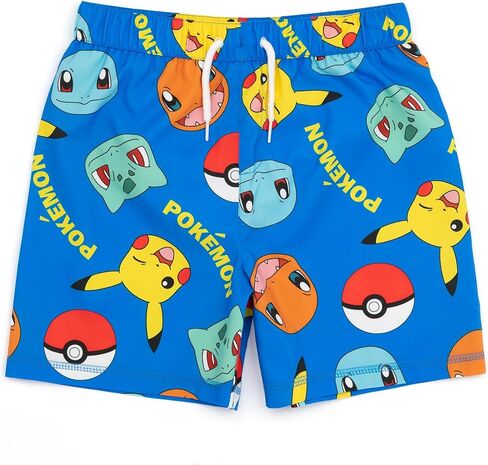 Pokémon Squirtle, Pikachu, Charmander & Bulbasaur Boys Swim Shorts | Blue Swimming Trunks Set Beachwear Summer Holiday Swim in Saudi Arabia