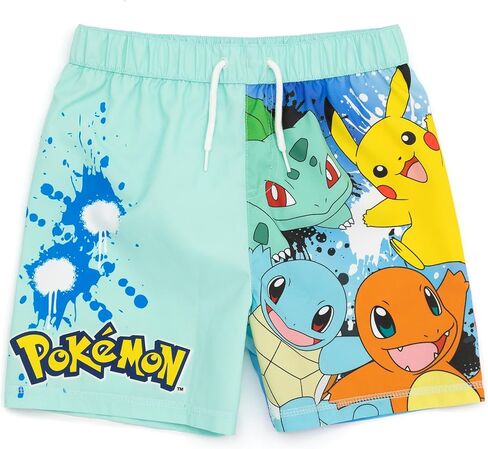 Pokémon Squirtle, Pikachu, Charmander & Bulbasaur Boys Swim Shorts | Blue Swimming Trunks Set Beachwear Summer Holiday Swim in Saudi Arabia