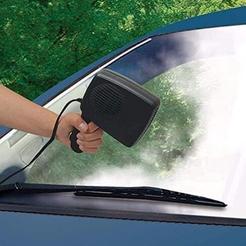 Portable Car Heater & Defroster, 12V 150W Fast Heating Defogger for Icy Windscreens - 2-in-1 Anti-Fog Heater Plugs into Lighter Socket, 360° Rotatable Window Defroster for Cars, Vans, Trucks in Saudi Arabia