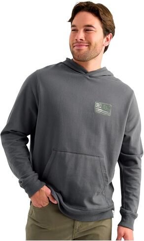 HUK mens Edisto Terry Hoodie, Soft Terry Cloth Pullover, Lightweight Casual Fishing Hoodie in Saudi Arabia