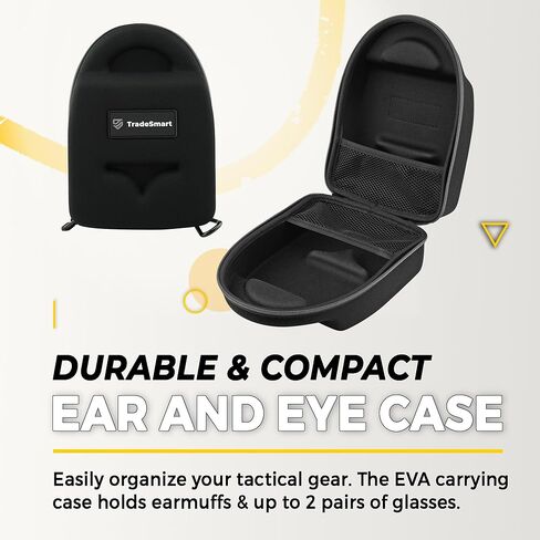 TradeSmart All-in-One Shooting Ear Protection - Comfort+ NRR 28 Earmuffs, Glasses & Earplugs + Carry Case in Kuwait