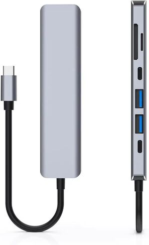 USB C Hub 4K HDMI Multi Port 7 في 1 محول لـ MacBook Pro M1 2021 2020 2019 2018 2017 و MacBook Air M1 2021 2020-2018 ، 65W PD ، USB 3.0 ، USB 2.0 X 2PS C ، SD/Micro SD Card (7 in 1 r) in Saudi Arabia