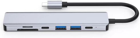 USB C Hub 4K HDMI Multi Port 7 في 1 محول لـ MacBook Pro M1 2021 2020 2019 2018 2017 و MacBook Air M1 2021 2020-2018 ، 65W PD ، USB 3.0 ، USB 2.0 X 2PS C ، SD/Micro SD Card (7 in 1 r) in Saudi Arabia