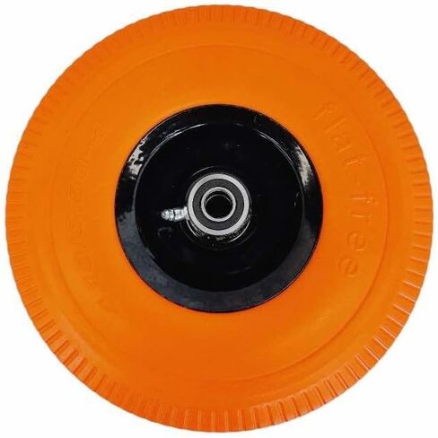 Orange 10" Heavy Duty Solid Rubber Flat Free Tubeless Hand Truck Utility Tire in Saudi Arabia