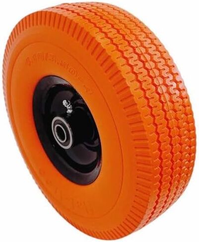 Orange 10" Heavy Duty Solid Rubber Flat Free Tubeless Hand Truck Utility Tire in Saudi Arabia
