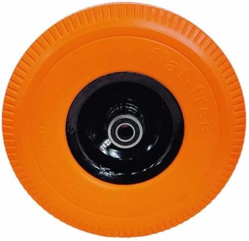 Orange 10" Heavy Duty Solid Rubber Flat Free Tubeless Hand Truck Utility Tire in Saudi Arabia