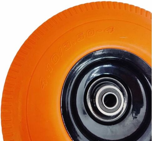 Orange 10" Heavy Duty Solid Rubber Flat Free Tubeless Hand Truck Utility Tire in Saudi Arabia