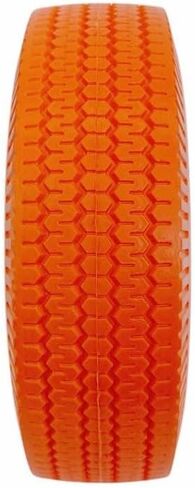 Orange 10" Heavy Duty Solid Rubber Flat Free Tubeless Hand Truck Utility Tire in Saudi Arabia