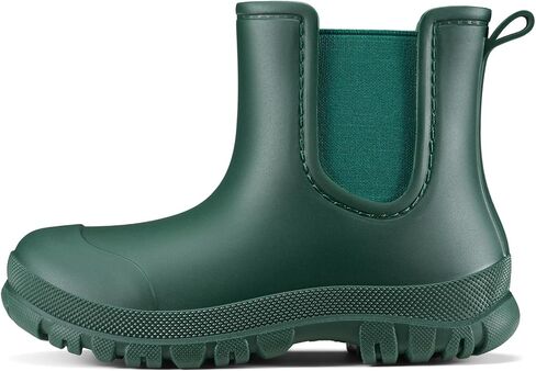 HISEA Toddler Rain Boots for Boys Girls, Kids Chelsea Short Rubber Boots Waterproof Lightweight with Non-slip Outsole for Outdoor Playing in Kuwait