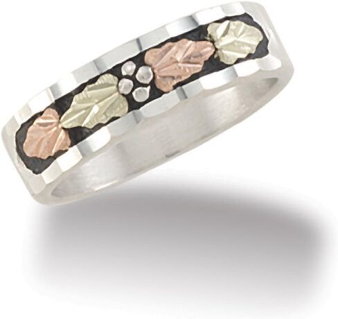 Black Hills Gold Womens Antiqued Band in Sterling Silver in Saudi Arabia
