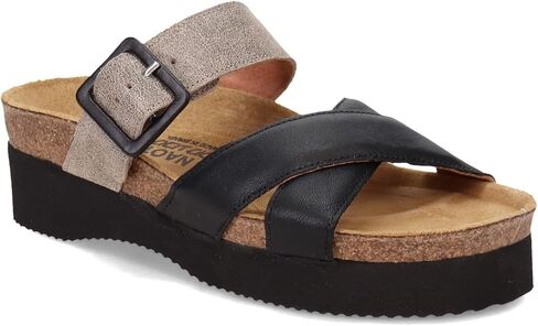 New Noat Women's Juliette Platform Slide Soft Black/Speckled Beige 40 in Saudi Arabia