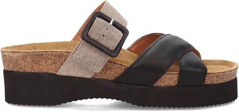 New Noat Women's Juliette Platform Slide Soft Black/Speckled Beige 40 in Saudi Arabia