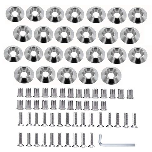 الفولاذ المقاوم للصدأ 25 قطعة الحاجز الوفير غسالة الترباس M5x20mm CNC التشطيب غسالة محرك خليج اللباس السحابة كيت مشاعل مجموعة واسعة الجسم تركيب الأجهزة in Kuwait