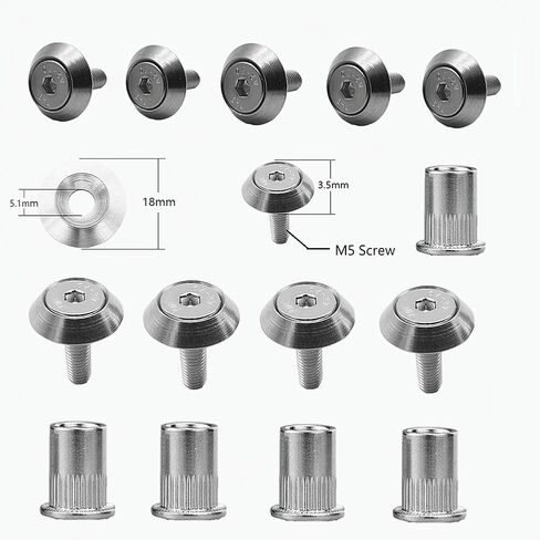 الفولاذ المقاوم للصدأ 25 قطعة الحاجز الوفير غسالة الترباس M5x20mm CNC التشطيب غسالة محرك خليج اللباس السحابة كيت مشاعل مجموعة واسعة الجسم تركيب الأجهزة in Kuwait