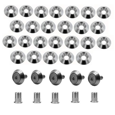 الفولاذ المقاوم للصدأ 25 قطعة الحاجز الوفير غسالة الترباس M5x20mm CNC التشطيب غسالة محرك خليج اللباس السحابة كيت مشاعل مجموعة واسعة الجسم تركيب الأجهزة in Kuwait