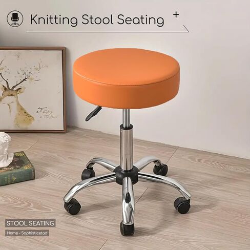Bar Stool Cover, Waterproof Round Seat Cushion Cover, Set of 2/4/6, Stretch PU Leather Slipcovers with Nonslip Bottom for 12-15 Inch Stools in Saudi Arabia