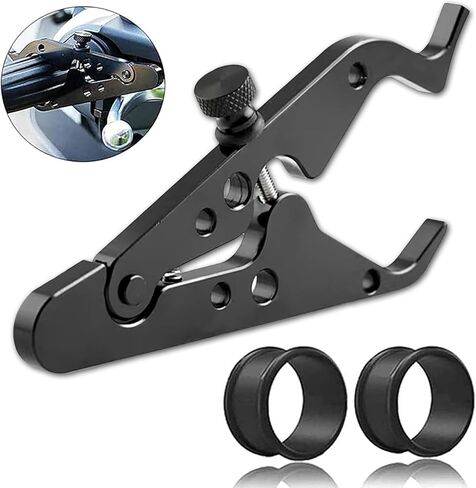 التحكم في سرعة الدراجة النارية، قفل خانق الدراجة النارية، مشبك قفل عالمي لمقبض المعصم/قبضة اليد مع حلقة من السيليكون لحماية نظام التحكم في الخانق لمعظم أي دراجة متينة (1، أسود) in Kuwait