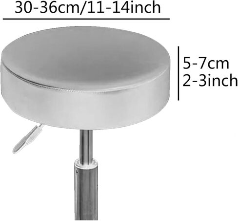 Bar Stool Cover, Waterproof Round Seat Cushion Cover, Set of 2/4/6, Stretch PU Leather Slipcovers with Nonslip Bottom for 12-15 Inch Stools in Saudi Arabia