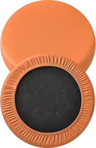 Bar Stool Cover, Waterproof Round Seat Cushion Cover, Set of 2/4/6, Stretch PU Leather Slipcovers with Nonslip Bottom for 12-15 Inch Stools in Saudi Arabia