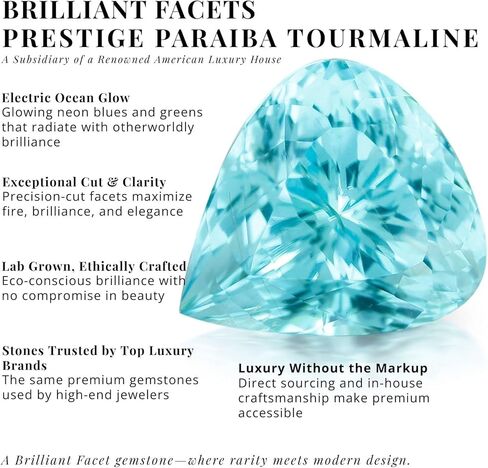 Real Solid 14K Gold Oval Lab Grown Paraiba Tourmaline and Diamond 3 Stone Ring for Women, 1.75 Carats, October Birthstone, Engagement, Anniversary, Wedding, Birthday Gift w/ Jewelry Box, Sz 4-10 in Saudi Arabia
