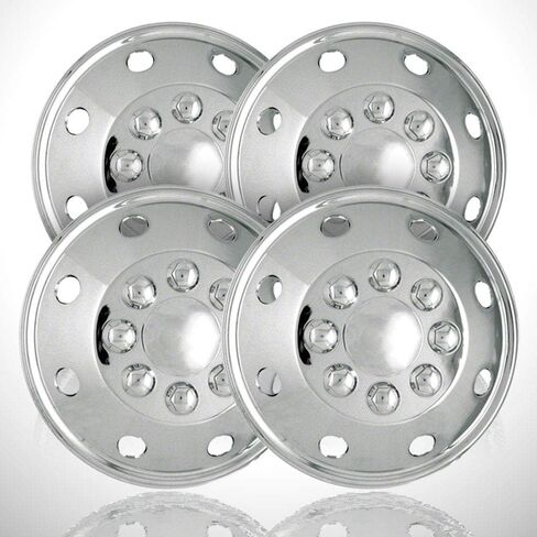 4-pack of 16' Metal Clip Retention Chrome 8 Hole Wheel Simulators in Saudi Arabia