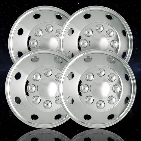 4-pack of 16' Metal Clip Retention Chrome 8 Hole Wheel Simulators in Saudi Arabia