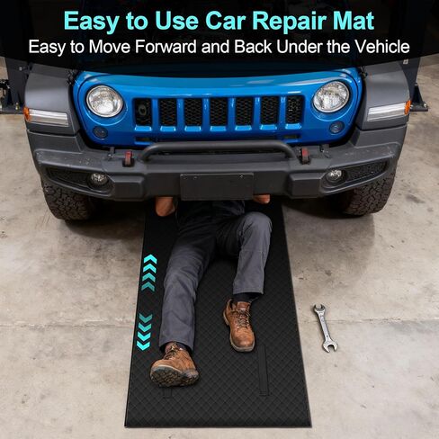 Rolling Creeper Mat,Under Car Repair Garage Mat, 58"X28",Made Available for Self-Driving Tour, Long-Haul Truck for Working On The Ground, Foldable Mechanics Mat for Low Clearance in Saudi Arabia