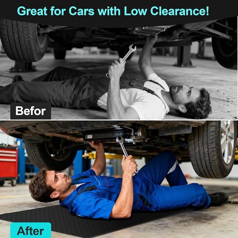 Rolling Creeper Mat,Under Car Repair Garage Mat, 58"X28",Made Available for Self-Driving Tour, Long-Haul Truck for Working On The Ground, Foldable Mechanics Mat for Low Clearance in Saudi Arabia
