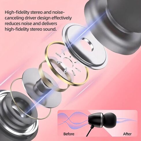 سماعات بوتوث نطاق العنق ، سماعات الرأس القابلة للسحب لسماعات الأذن اللاسلكية لضوضاء أذن الضوضاء مع ميكروفون ، IPX5 مقاومة للتعرق ، متوافق مع جهاز iPhone Android Samsung PC (ROSE) (أسود) in Kuwait
