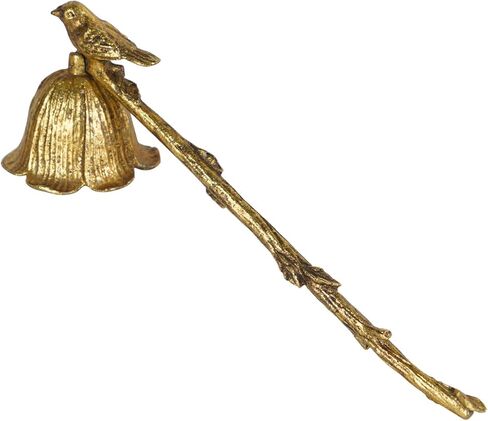 NIKKY HOME Gold Floral Candle Snuffer with Long Handle, Vintage Elegant Candle Extinguisher with Bird, Decorative Metal Wick Flame Snuffer Candle Accessory in Saudi Arabia