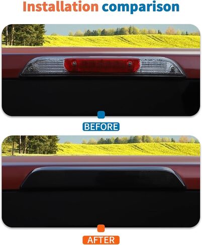JeCar for 2015-2023 Ford F150 Smoked 3rd Third Brake Light Cover Trim Guard – F150 High-Mount Brake Light Cover Decoration Accessories in Saudi Arabia