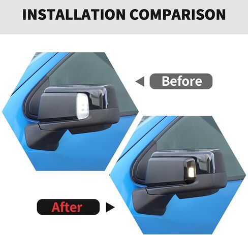 RT-TCZ Smoked Black Rearview Mirror Turn Signal Light Cover Trim Decoration Exterior Accessories for Chevy Silverado 2019-2025,for GMC Sierra 2019-2025 in Saudi Arabia