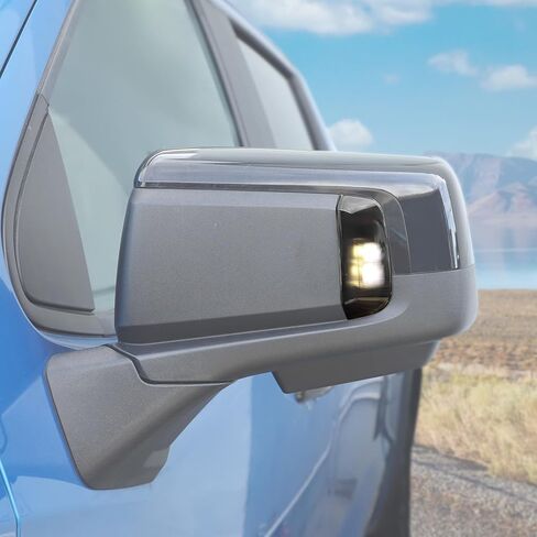 RT-TCZ Smoked Black Rearview Mirror Turn Signal Light Cover Trim Decoration Exterior Accessories for Chevy Silverado 2019-2025,for GMC Sierra 2019-2025 in Saudi Arabia