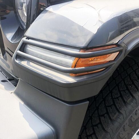 Korlot Black Plastic Front Headlight Fog Turn Signal Light Taillight Cover Trims Accessories Kit for 2018-2026 Jeep Wrangler JL in Saudi Arabia