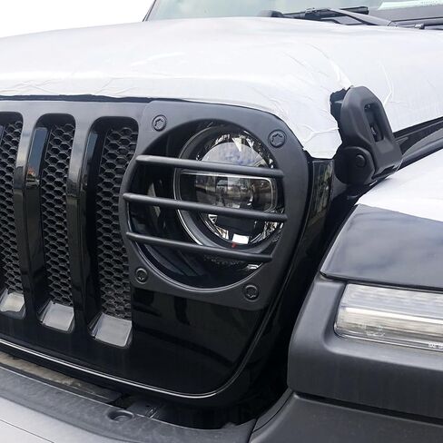 Korlot Black Plastic Front Headlight Fog Turn Signal Light Taillight Cover Trims Accessories Kit for 2018-2026 Jeep Wrangler JL in Saudi Arabia