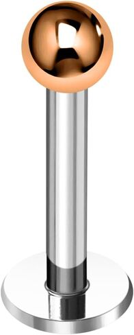 2mm, 2.5mm Anodized 316L Surgical Steel Tiny Ball with 16 Gauge - 6mm, 8mm, 10mm, 12mm Length Lip Labret - Flat Back Lip Stud - Tragus Earring - Cartilage, Helix - Tragus Piercing Jewelry in Saudi Arabia