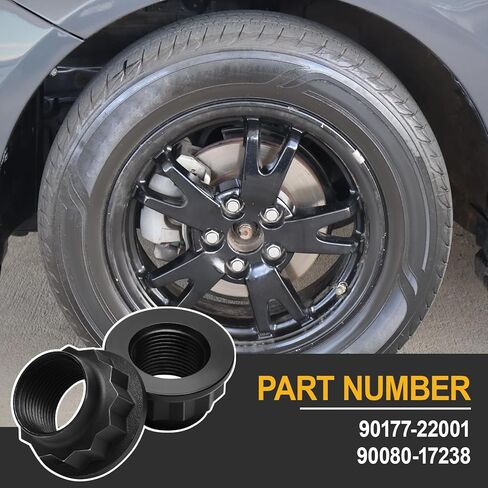2Pcs Front Wheel Axle Shaft Nuts Compatible with 2002-2024 Camry Corolla 2004-2024 Sienna 2006-2022 IS350 2007-2020 GS350 2004-2006 Scion xA Part Number 90177-22001 90080-17238 in Saudi Arabia
