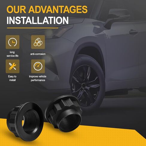 2Pcs Front Wheel Axle Shaft Nuts Compatible with 2002-2024 Camry Corolla 2004-2024 Sienna 2006-2022 IS350 2007-2020 GS350 2004-2006 Scion xA Part Number 90177-22001 90080-17238 in Saudi Arabia