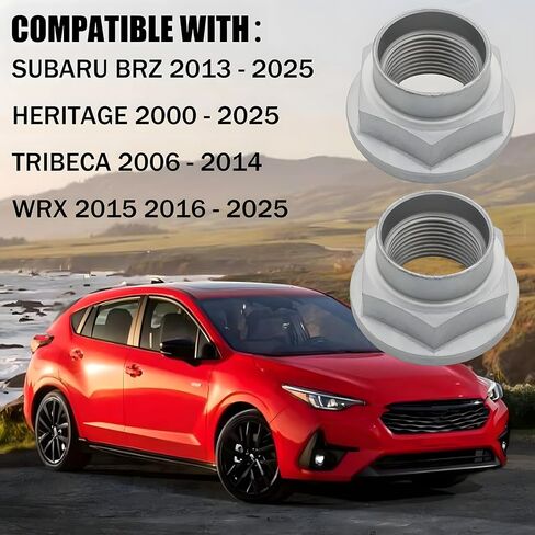 2 قطعة CV المحور الجوز نقل المحور المكسرات المغزل قفل العروة الجوز عدة متوافق مع سوبارو فورستر Crosstrek امبريزا صعود المناطق النائية BRZ ليجاسي باجا WRX STI، الجبهة الخلفية المحور المحور الجوز استبدال 902170049 in Kuwait