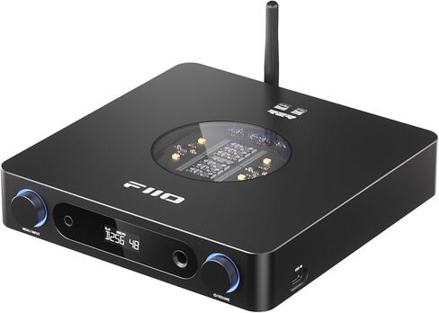 FiiO K13 R2R Desktop DAC & Headphone Amp, High-Fidelity 24Bit R2R DAC, Powerful 2400mW Output, LDAC Bluetooth Streaming, Dual Power Supply, 10-Band PEQ, Balanced XLR & RCA Audio Output (Black) in Kuwait