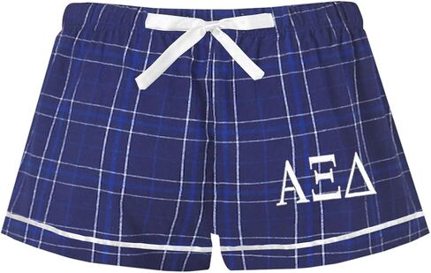 Alpha Xi Delta Sorority Flannel Boxers - Alpha Xi Delta Boxer Shorts - Alpha Xi Delta Greek Letter Sleepwear Pajama Bottoms in Saudi Arabia