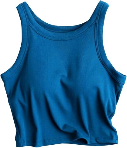 Camisole Tops for Women Built in Bra Adjustable Spaghetti Strap Yoga Workout Shirts Basic Tank Tops Layer Padded Bra in Saudi Arabia