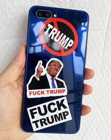 100 PCS Fuck Trump Stickers Unti Trump Stickers Anti Truomp Merchandise Funny Decal Uwhenbo Waterproof Easy to Remove, No Residue Leaves, Funny Decal Fdt Sticker in Kuwait