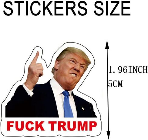 100 PCS Fuck Trump Stickers Unti Trump Stickers Anti Truomp Merchandise Funny Decal Uwhenbo Waterproof Easy to Remove, No Residue Leaves, Funny Decal Fdt Sticker in Kuwait