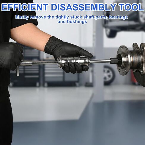 12PCS Blind Hole Bearing Puller Set with Slide Hammer, High Strength Internal Extractor Kit with Expandable Collets 8-32MM, Insert Bearing Remover Tool for ATV, Motorcycle, Bike & Auto Wheels in Saudi Arabia