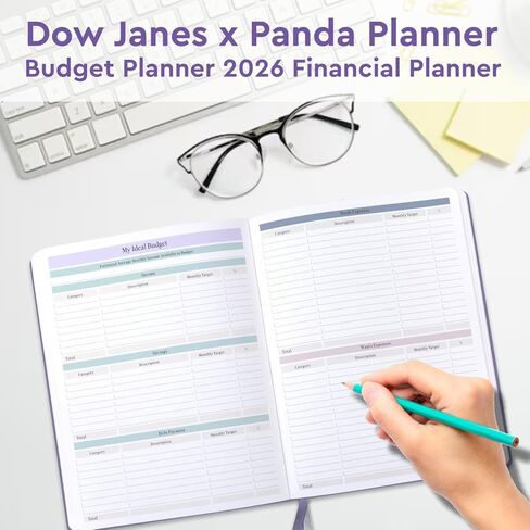 مخطط الميزانية Dow Janes Planner Panda Planner 2026 مخطط مالي - مخطط الميزانية الشهرية ومتتبع دفع الفواتير، دفتر تعقب النفقات، كتاب الميزانية، 8.5 × 11 غلاف ناعم أرجواني 120 جرامًا للمتر المربع in Kuwait