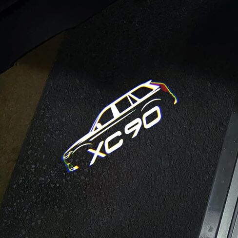 XC90 XC60 Car Door Lights Logo Ghost Shadow Welcome Puddle Projection Light Compatible for XC90 XC60 Accessories (XC90-1) in Saudi Arabia